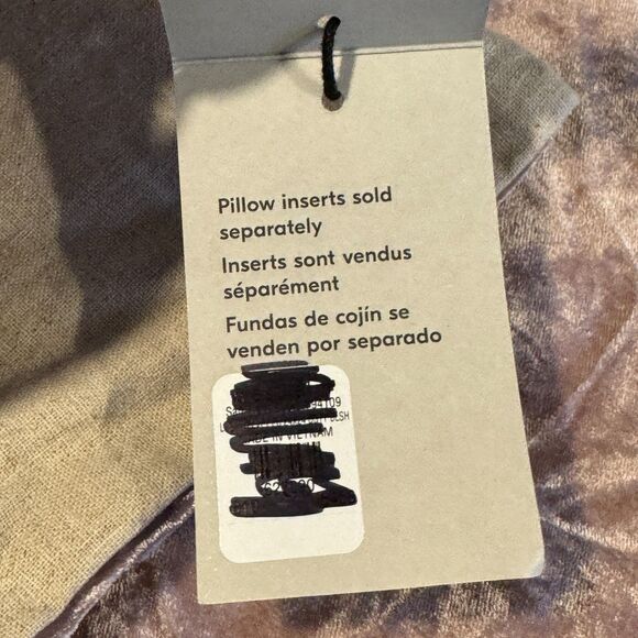 NWT West Elm Lush Velvet Pillow Cover Home Accent Decor Velvet Linen Cotton 24" - Picture 5 of 8